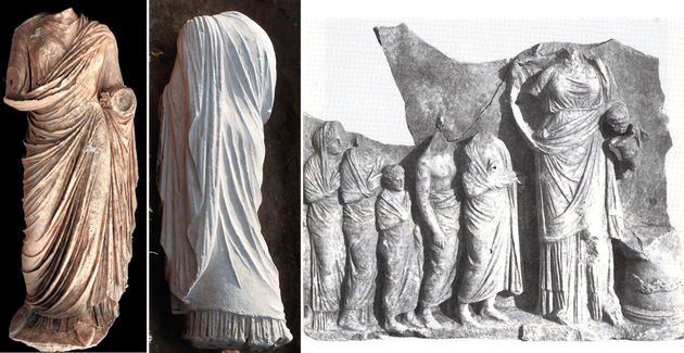 Στο φως γυναικείο άγαλμα φυσικού μεγέθους στην Επίδαυρο